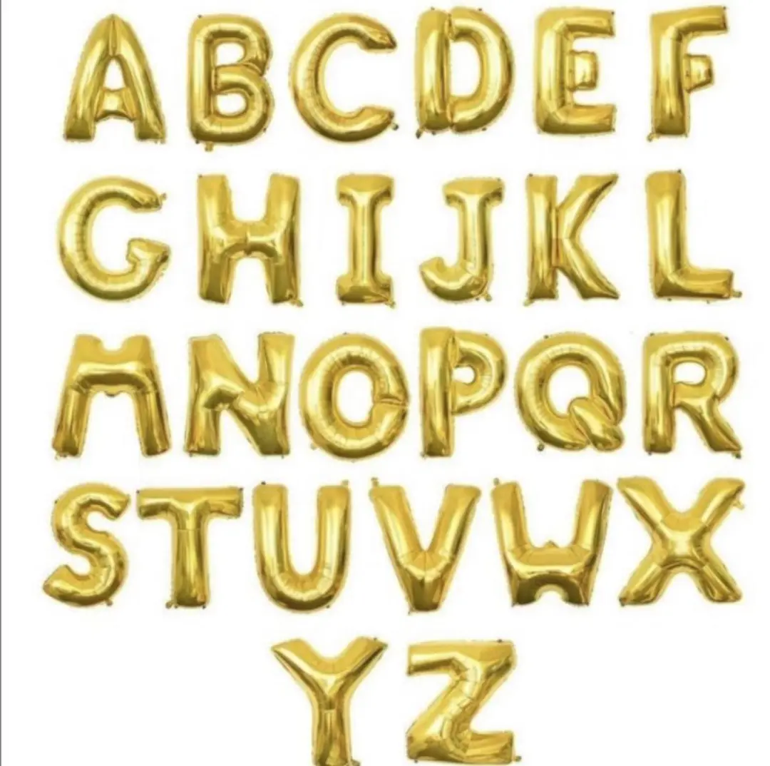 Helium gold letter